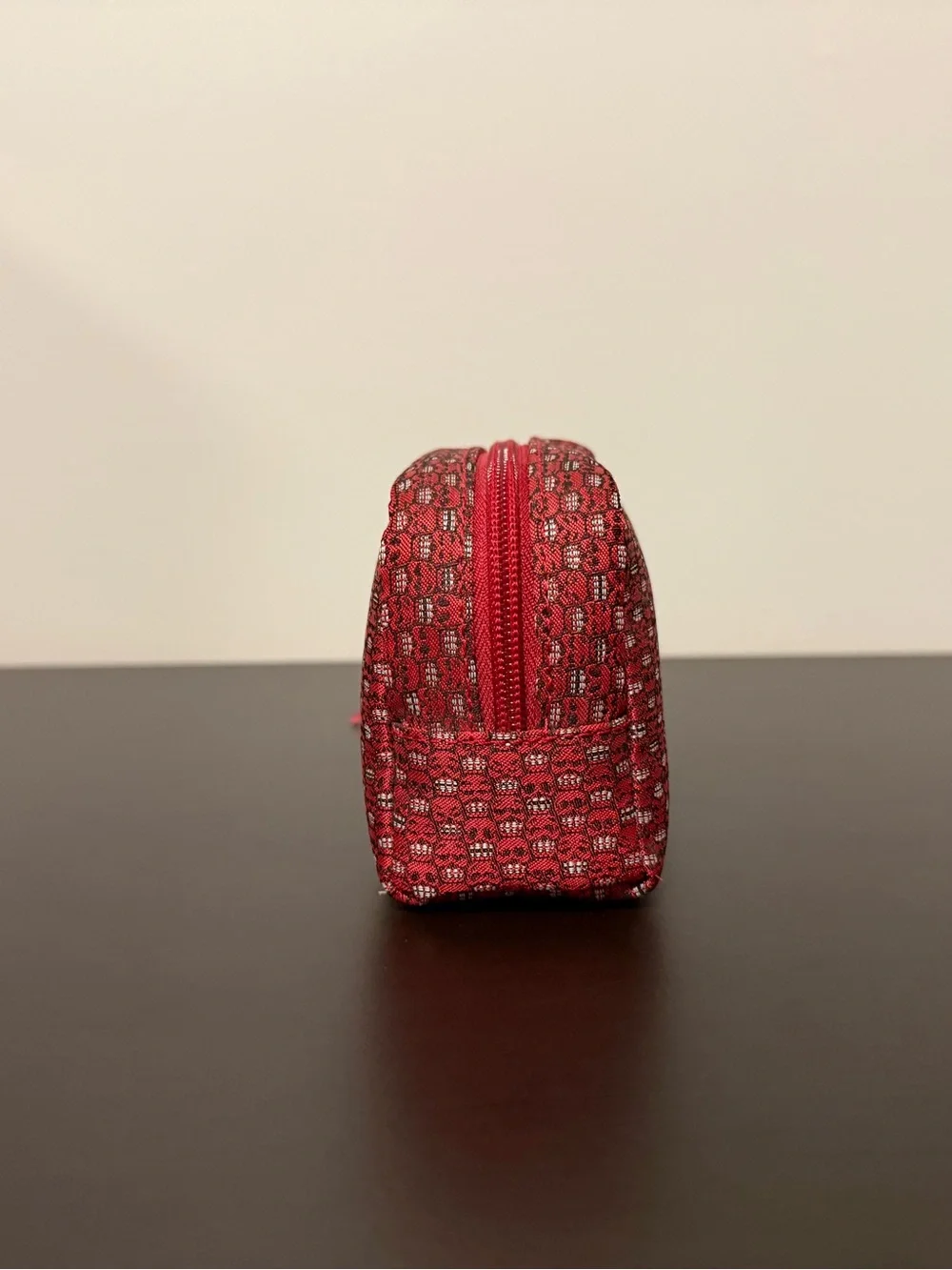 Pineda Covalin Tzompantli Toiletry Cosmetic Makeup Travel Pouch Red